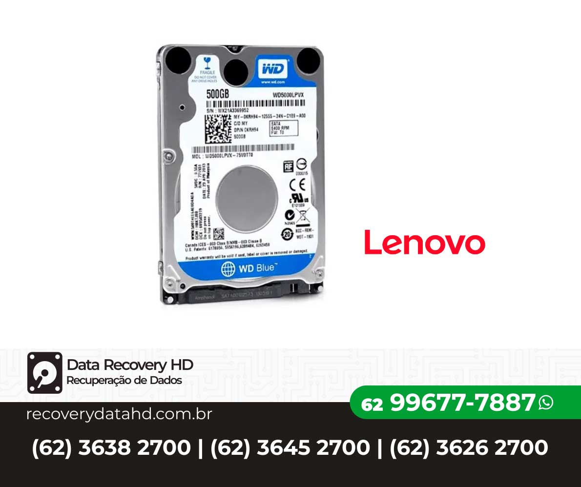 RECOVERY DADOS GOIANIA-RECUPERAÇÃO DE ARQUIVOS EM HDS DE NOTEBOOK LENOVO GOIAS