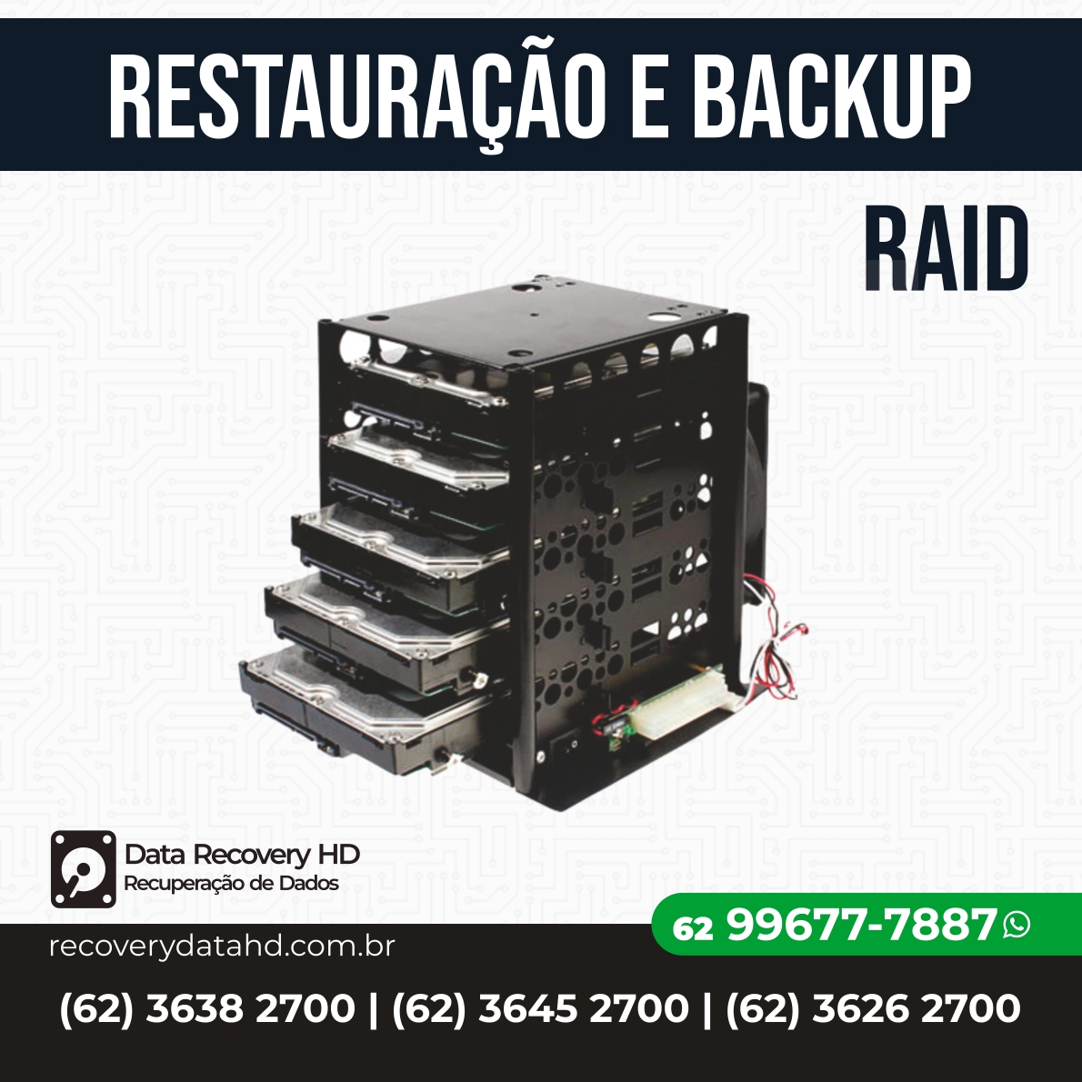 RECOVERY DADOS GOIANIA-RECUPERAÇÃO DE DADOS DE HD EM RAID GOIANIA